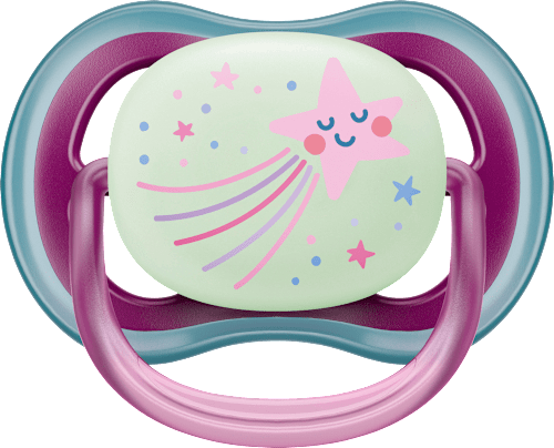 Schnuller ultra air Nighttime, rosa/grau , 6-18 Monate  PHILIPS AVENT