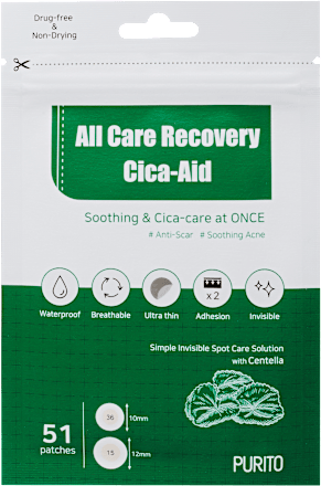 All Care Recovery pattanás elleni arctapasz, átlátszó, ultra vékony, két méretű Purito SEOUL