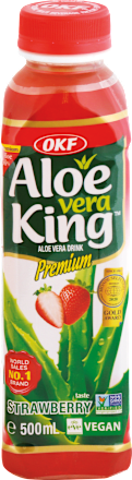 Nealkoholický nesýtený nápoj Aloe vera King Premium Strawberry OKF