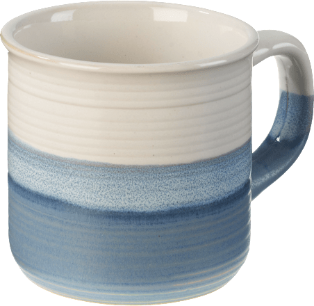 Kafffeebecher Steingut, blau keine Marke