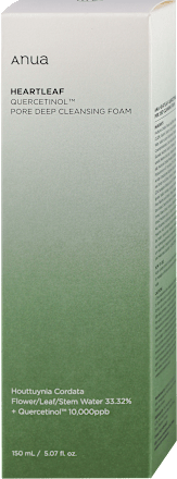 HEARTLEAF PORE DEEP CLEANSING pena za umivanje lica Anua