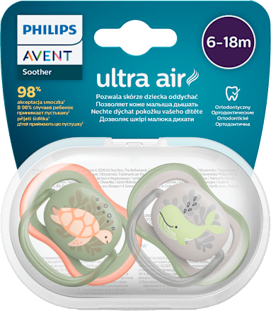 Ortodontické cumlíky Ultra Air 6-18 m - modré PHILIPS AVENT