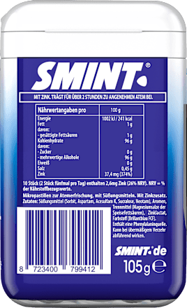 Pastillen, 2h Peppermint, Pfefferminze, zuckerfrei, Big Pack Smint