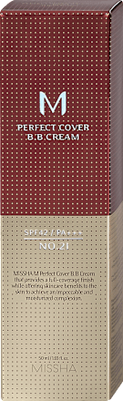 BB krém M Perfect Cover SPF 42 / PA +++ No.21/Light Beige MISSHA