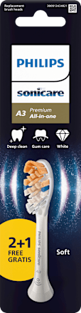 Aufsteckbürsten A3 Premium All-in-One 2+1 Gratis Weiß Philips Sonicare