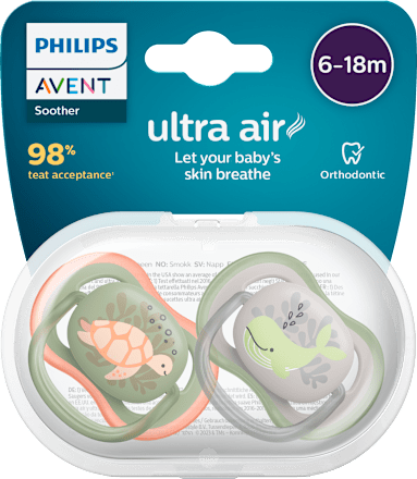Ortodontické cumlíky Ultra Air 6-18 m - modré PHILIPS AVENT