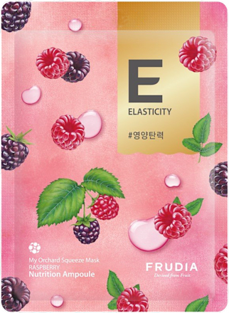 Maschera viso in tessuto al lampone FRUDIA