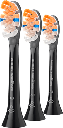Náhradné hlavice Sonicare A3 Premium All-In-One Soft 2+1 GRATIS, čierna Philips Sonicare