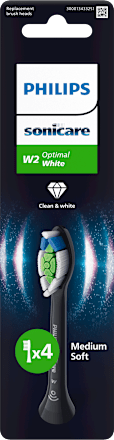 Nadomestne glave za električno zobno ščetko W2 Optimal White - črne Philips Sonicare