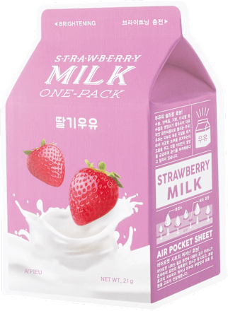 Maschera viso in tessuto Strawberry Milk One-Pack A'pieu