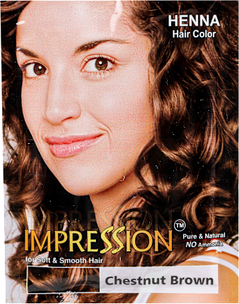 Pure&Natural kana za kosu - Chestnut Brown IMPRESSION