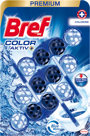 WC blok Color Aktiv Chlorine 3x50 g Bref