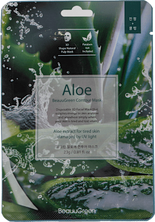Mască de față calmantă cu extract de aloe vera BeauuGreen
