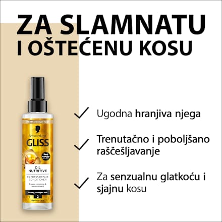 Oil Nutritive Express regenerator za kosu u spreju Schwarzkopf GLISS