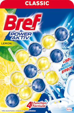 POWER AKTIV LEMON - WC osveživač, 3x50g Bref