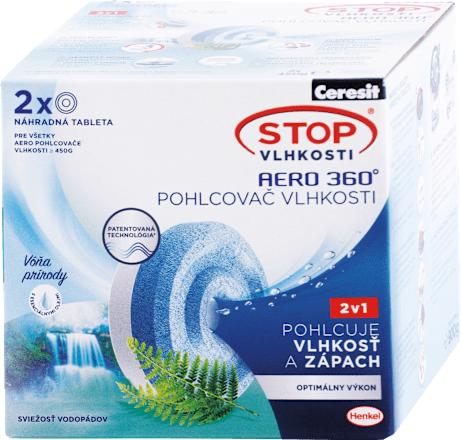 Náhradné tablety Stop vlhkosti Aero 360° - sviežosť vodopádov Ceresit