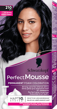 Боя за коса без амоняк - Nr. 210 (1-1) Ледено черен Schwarzkopf Perfect Mousse