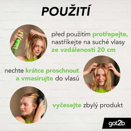 suchý šampon extra fresh  got2b