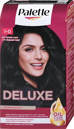 Barva za lase 1-0, naravno intenzivno črna Palette DELUXE