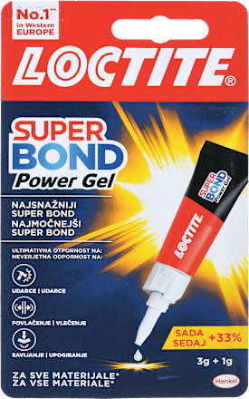 Sekundno lepilo v gelu Super Bond Power Gel  Loctite