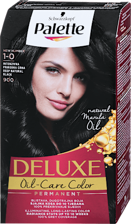 Boja za kosu – 1-0 (900) intenzivno prirodno crna Palette DELUXE