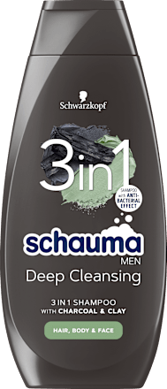 Шампоан Men 3в1 с активен въглен Schwarzkopf Schauma