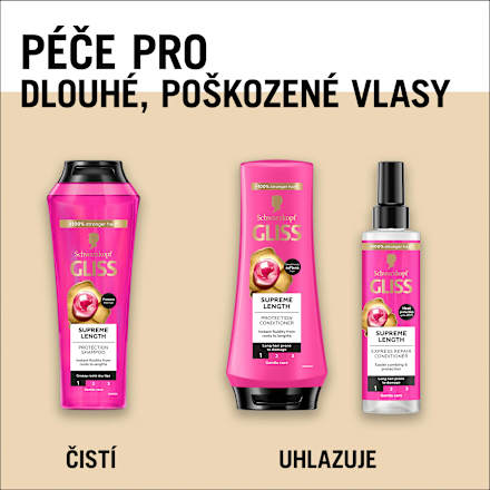 šampon na vlasy Supreme Length Schwarzkopf GLISS