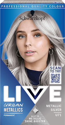 Боя за коса Urban Metallics - Nr. U71 Сребрист металик Schwarzkopf LIVE