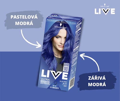 LIVE barva na vlasy Electric Blue 095 Schwarzkopf LIVE