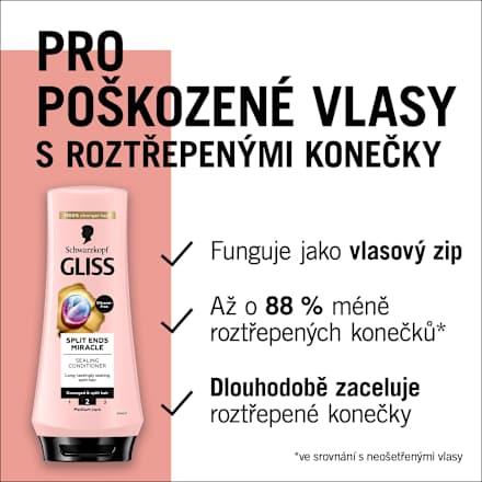 kondicionér na vlasy Split Ends Miracle Schwarzkopf GLISS