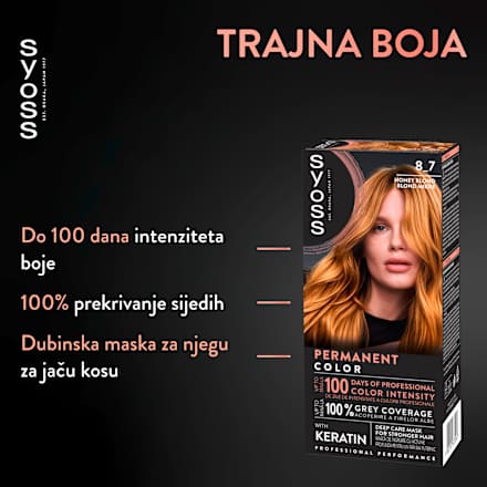 Boja za kosu – 8-7 med plava syoss