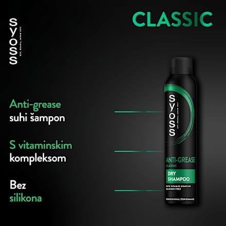 Anti Grease šampon za suho pranje kose syoss