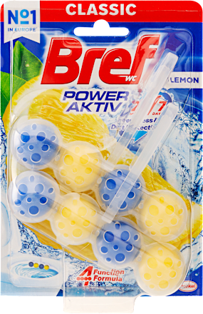 Wc tisztító blokk Power Aktiv Lemon (2 x 50g) Bref