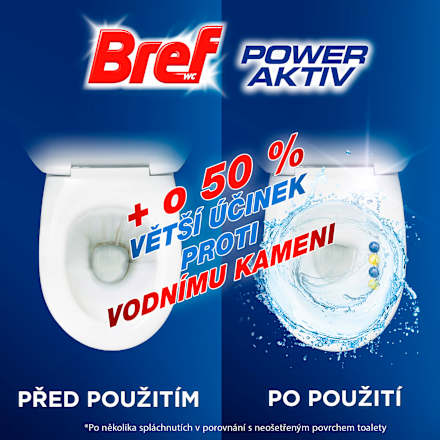 WC blok Power Aktiv s vůní citronu 4x50 g Bref