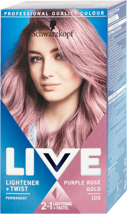 Tartós hajfesték, lila rozé arany 105 Schwarzkopf LIVE