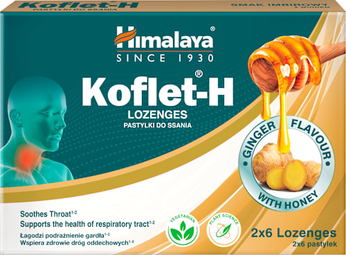 Таблетки за гърло с мед и джинджифил Koflet-H, 33,6 g Himalaya