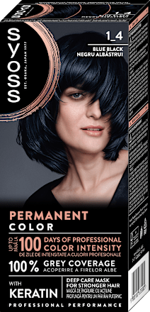 Permanent Coloration boja za kosu - 1-4 Blue Black Syoss