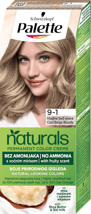 Boja za kosu – 9-1 hladna bež-plava Palette naturals COLOR CREME