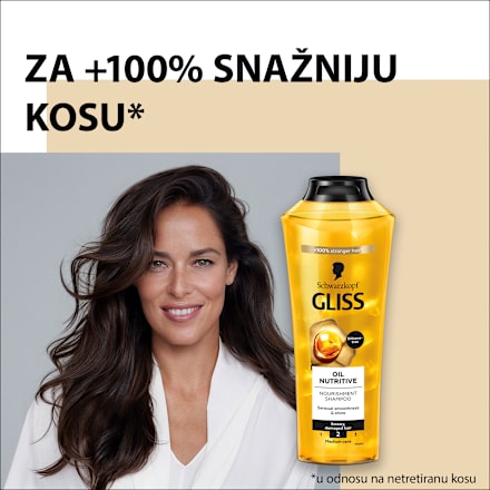 Oil Nutritive šampon za obnovu slamnate kose Schwarzkopf GLISS
