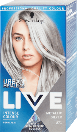 Tartós hajfesték, ezüst metál U71 Schwarzkopf LIVE