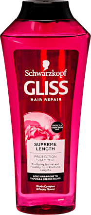 Sampon Supreme Length, zsíros hajtőre és száraz hajvégre Schwarzkopf GLISS