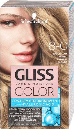 Krem koloryzujący 8-0 NATURALNY BLOND Schwarzkopf Gliss Color