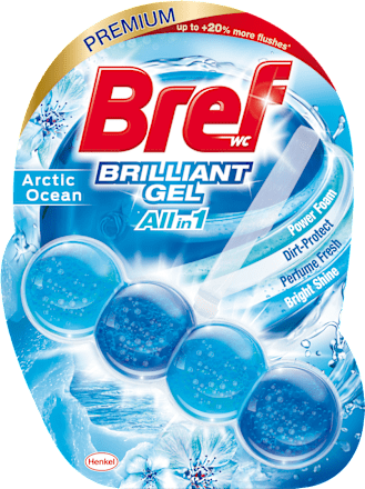Тоалетно блокче Brilliant gel All in 1, 1 бр. Bref