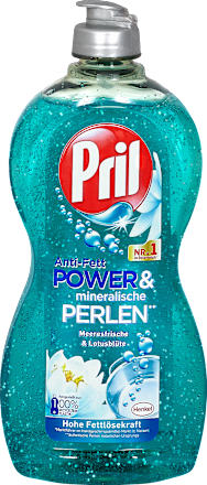 Spülmittel Anti-Fett Power & Mineralische Perlen Meeresfrische & Lotusblüte Pril