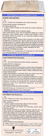 Krem koloryzujący L9 Rozjaśniacz do włosów Schwarzkopf GLISS