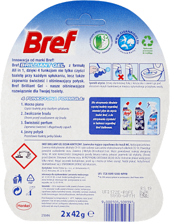 Zawieszka do WC Premium Brilliant Gel Arctic Ocean Bref