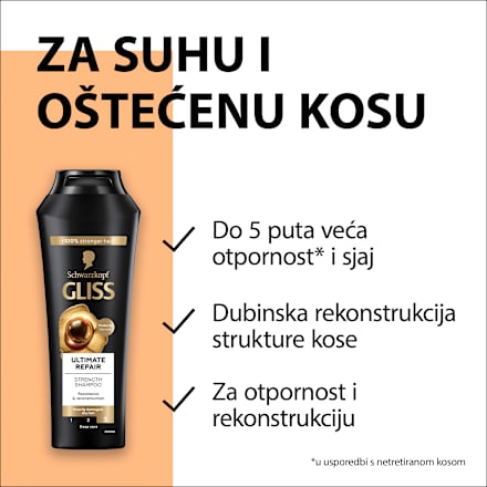 Ultimate Repair šampon za obnovu kose Schwarzkopf GLISS