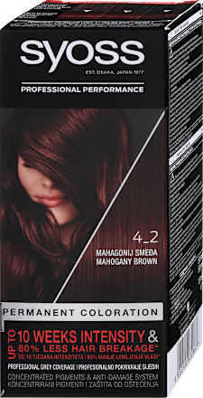 Trajno obstojna barva za lase 4-2 mahagoni rjava syoss