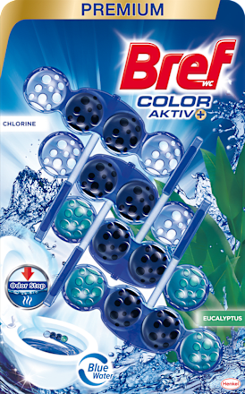 Ароматизатор за тоалетна Color Aktiv Eucalyptus, 4х50g Bref