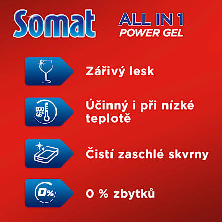 All in 1 gel do myčky Lemon & Lime 2x720 ml Somat